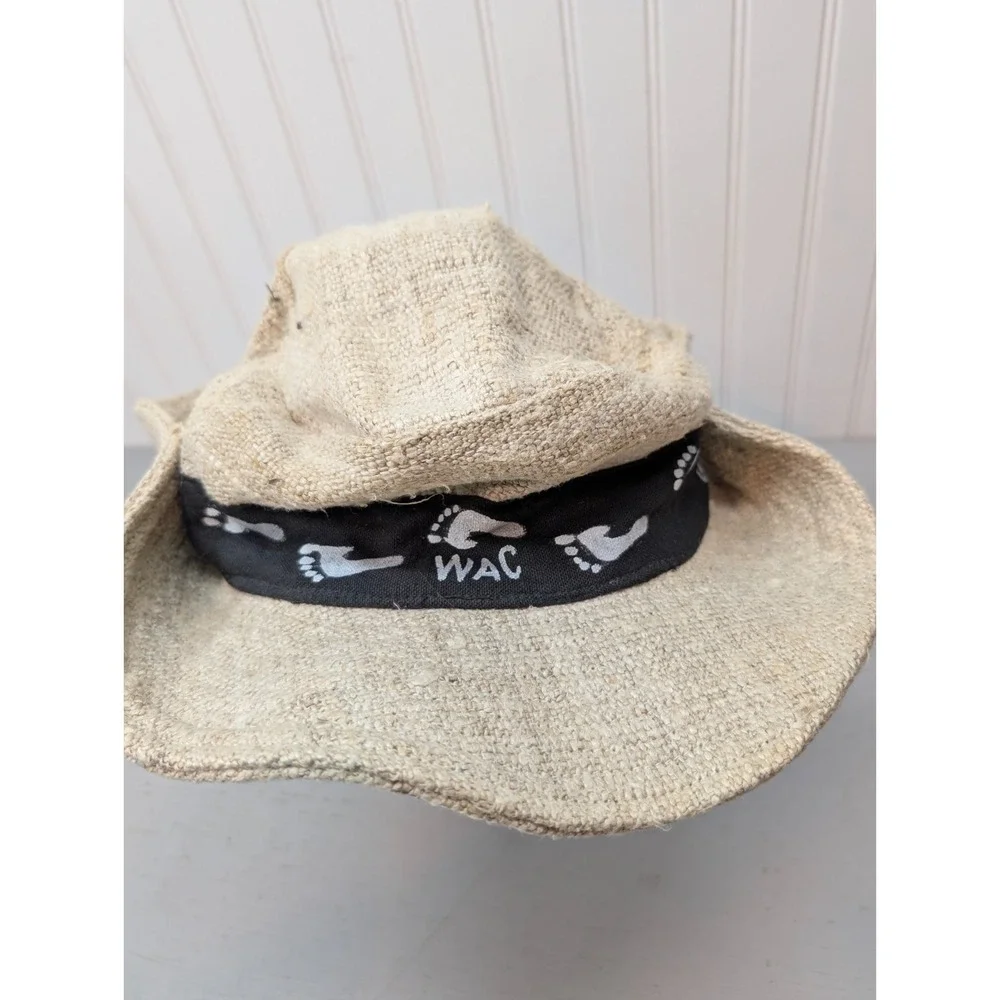Ganesh Himal Sun Hat Wide Brim Hand Woven in Nepal Travel Classic Beige‎ Size M
